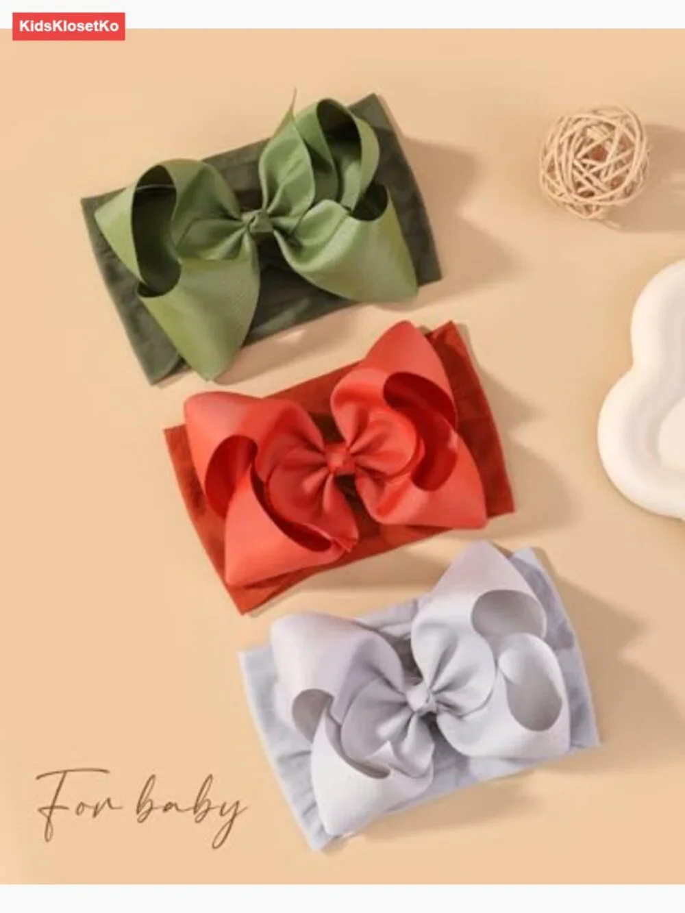 20 Pack Baby Girl Hair Bows Nylon Stretch Headbands Set Infant Toddler Newborn